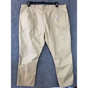 Carhartt‎ 103109-253 Men's Rugged Flex Canvas Pants 42x30 Khaki Tan Relaxed Fit